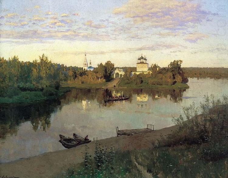 Evening bells,, Isaac Levitan